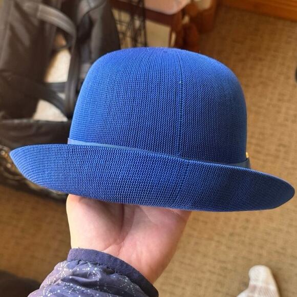 Vintage Kangol Zephyr Faye Blue Woven Hat elegant women’s unique breathable - Picture 8 of 8